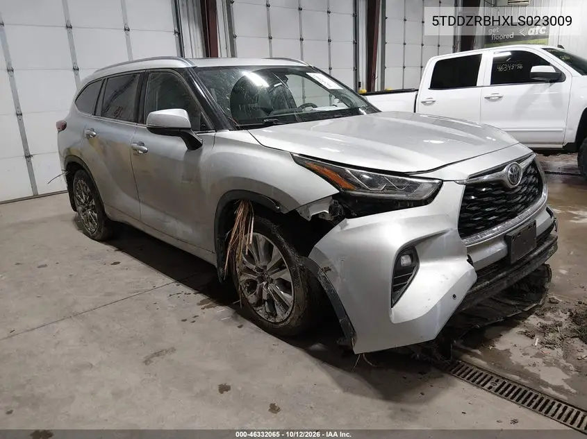 TOYOTA HIGHLANDER 2020, VIN 5TDDZRBHXLS023009