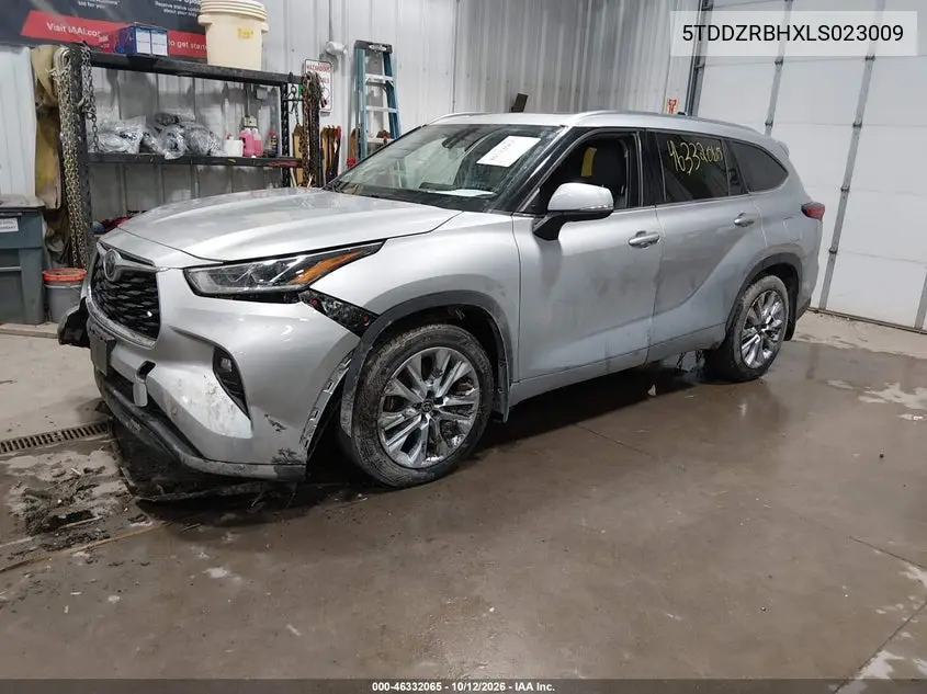 2020 TOYOTA HIGHLANDER VIN 5TDDZRBHXLS023009 — фото 2
