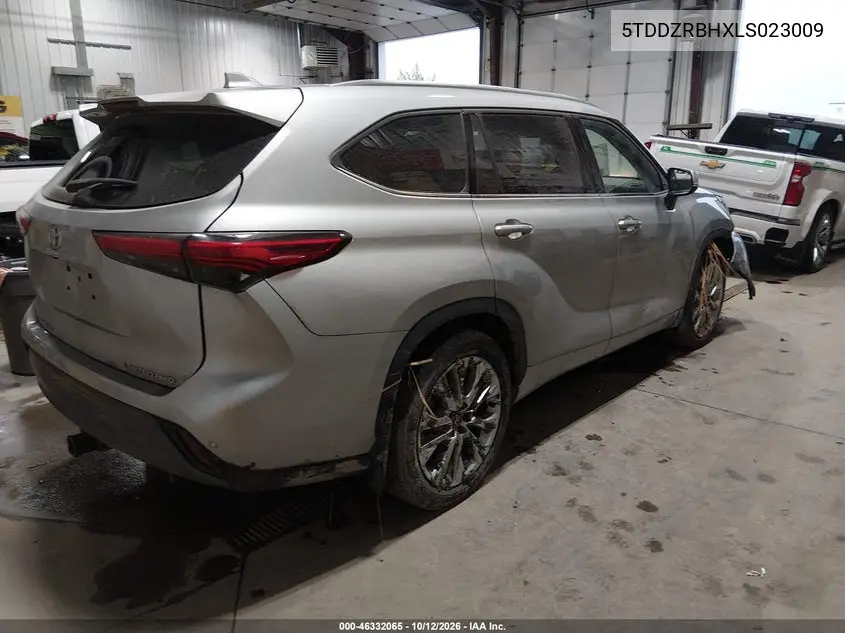 2020 TOYOTA HIGHLANDER VIN 5TDDZRBHXLS023009 — фото 4