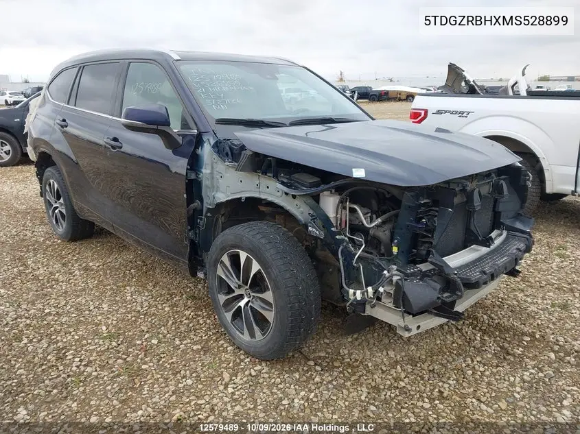 TOYOTA HIGHLANDER 2021, VIN 5TDGZRBHXMS528899