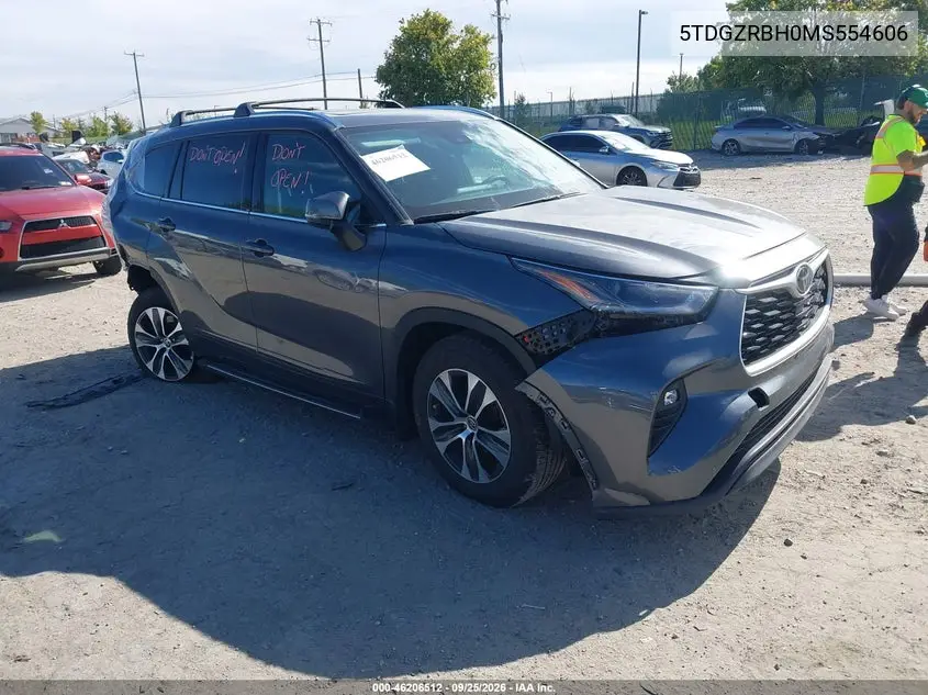 TOYOTA HIGHLANDER 2021, VIN 5TDGZRBH0MS554606