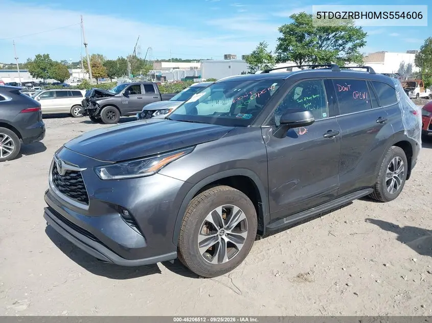 2021 TOYOTA HIGHLANDER VIN 5TDGZRBH0MS554606 — фото 2