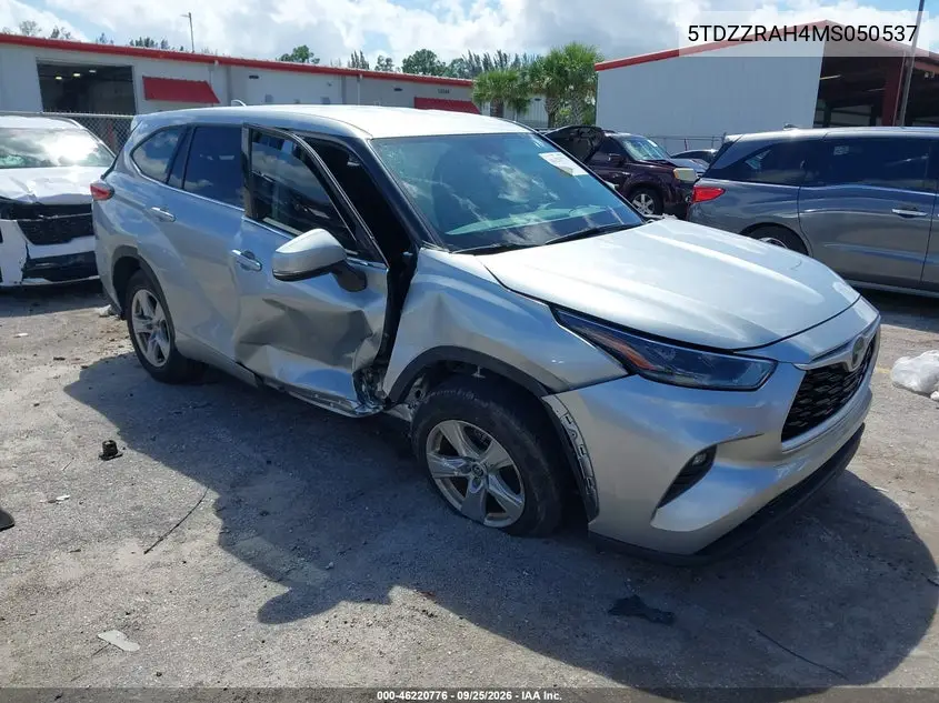 TOYOTA HIGHLANDER 2021, VIN 5TDZZRAH4MS050537