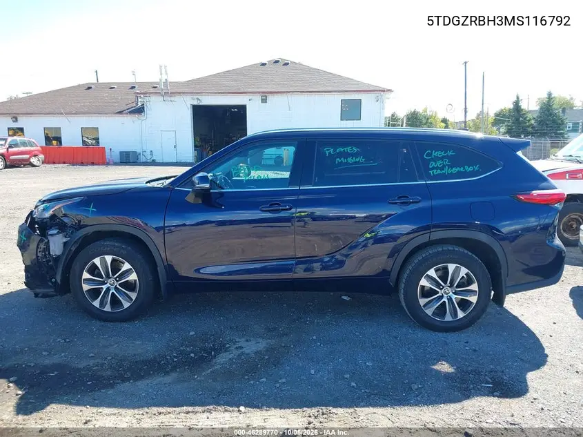 2021 TOYOTA HIGHLANDER VIN 5TDGZRBH3MS116792 — фото 14