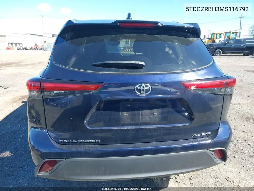2021 TOYOTA HIGHLANDER VIN 5TDGZRBH3MS116792 — фото 16