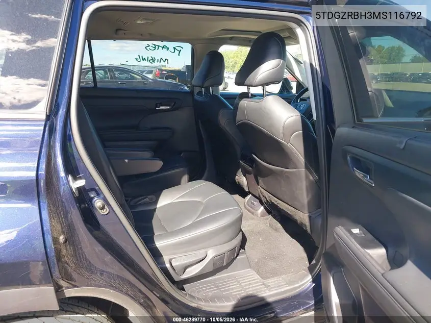 2021 TOYOTA HIGHLANDER VIN 5TDGZRBH3MS116792 — фото 8