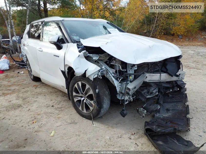 TOYOTA HIGHLANDER 2021, VIN 5TDGBRCHXMS524497