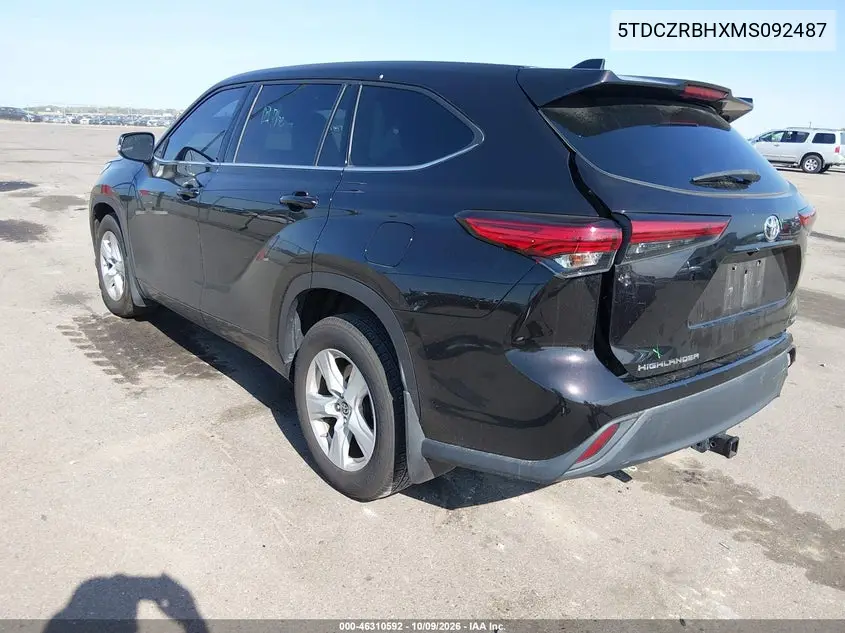 2021 TOYOTA HIGHLANDER VIN 5TDCZRBHXMS092487 — фото 3