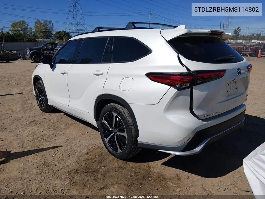 2021 TOYOTA HIGHLANDER VIN 5TDLZRBH5MS114802 — фото 3