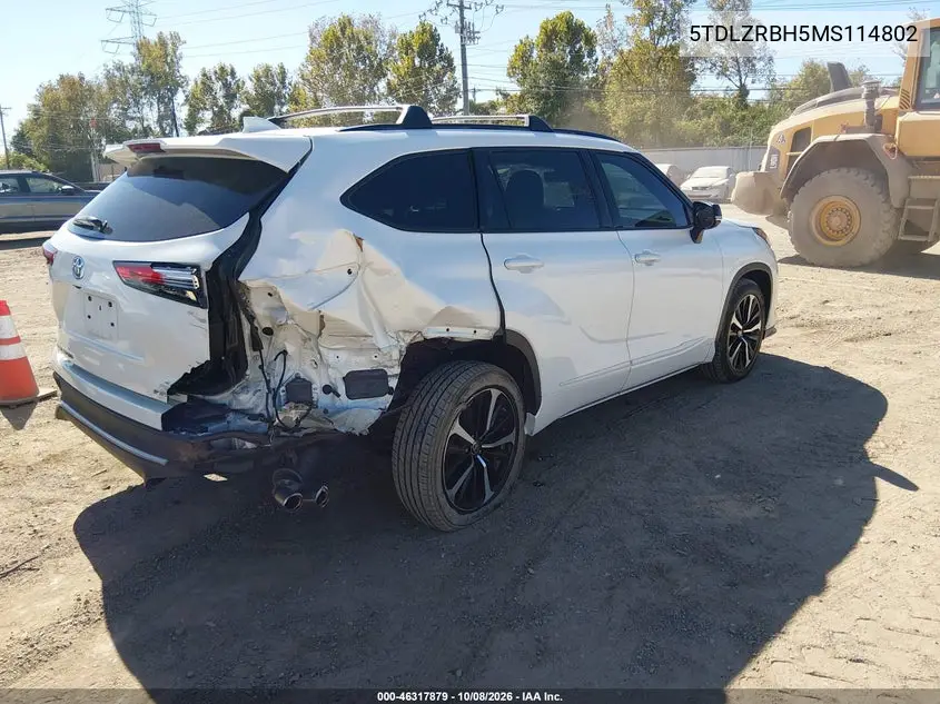 2021 TOYOTA HIGHLANDER VIN 5TDLZRBH5MS114802 — фото 4