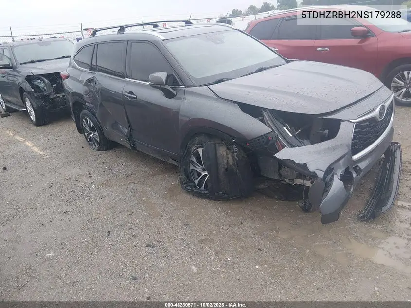TOYOTA HIGHLANDER 2022, VIN 5TDHZRBH2NS179288