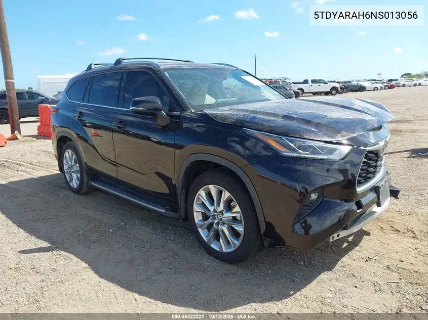 TOYOTA HIGHLANDER 2022, VIN 5TDYARAH6NS013056