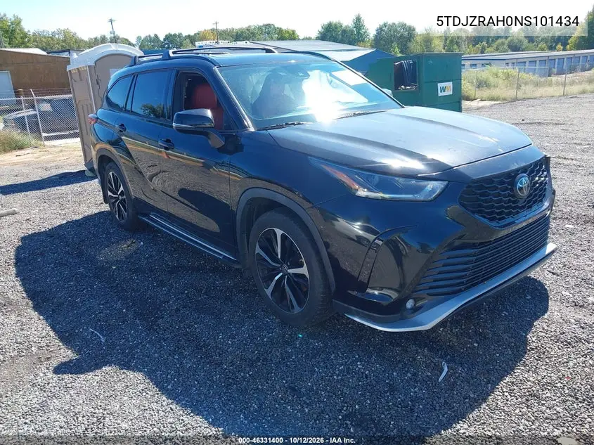 TOYOTA HIGHLANDER 2022, VIN 5TDJZRAH0NS101434