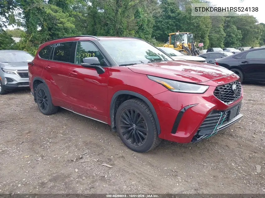 TOYOTA HIGHLANDER 2023, VIN 5TDKDRBH1PS524138