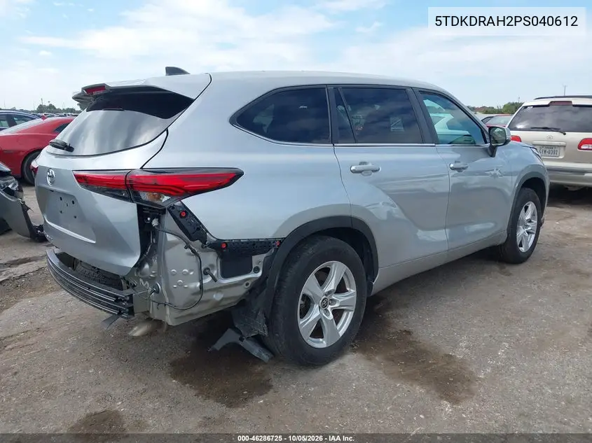 2023 TOYOTA HIGHLANDER VIN 5TDKDRAH2PS040612 — фото 4