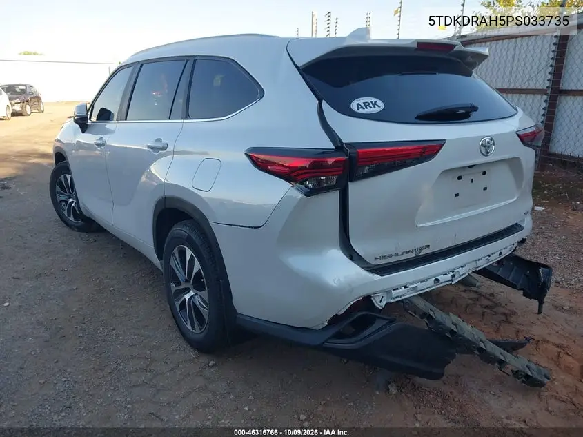 2023 TOYOTA HIGHLANDER VIN 5TDKDRAH5PS033735 — фото 3
