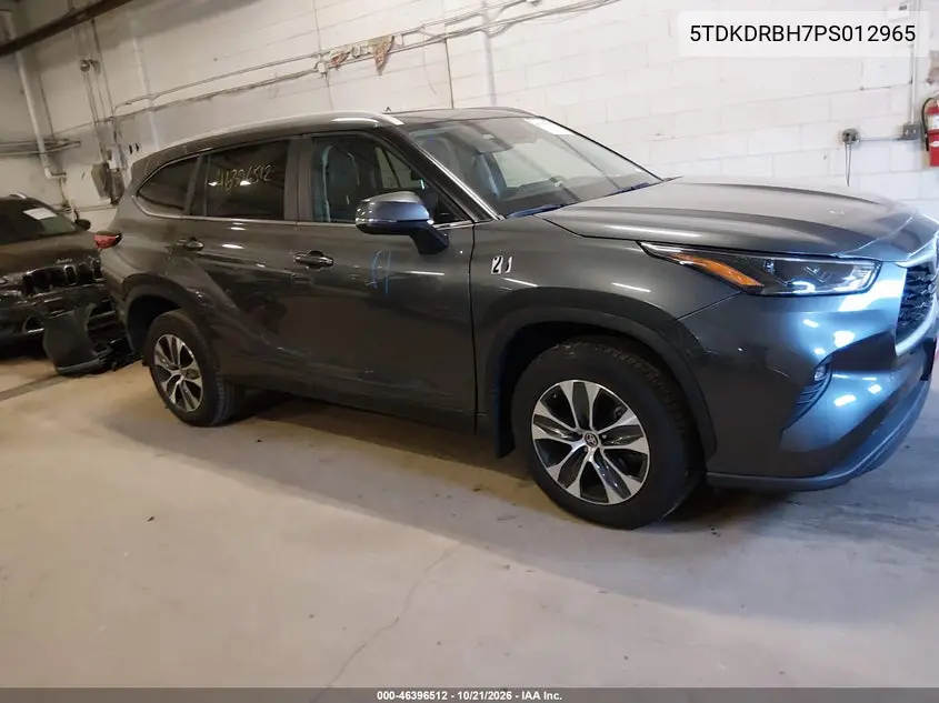 TOYOTA HIGHLANDER 2023, VIN 5TDKDRBH7PS012965