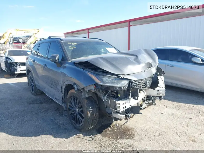 TOYOTA HIGHLANDER 2023, VIN 5TDKDRAH2PS514073