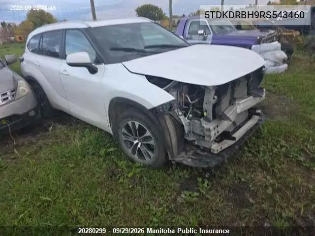 TOYOTA HIGHLANDER 2024, VIN 5TDKDRBH9RS543460