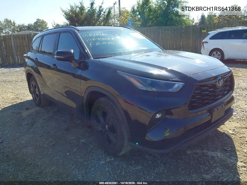 TOYOTA HIGHLANDER 2024, VIN 5TDKBRCH1RS641368