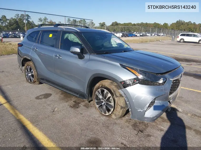 TOYOTA HIGHLANDER 2024, VIN 5TDKBRCH5RS143240