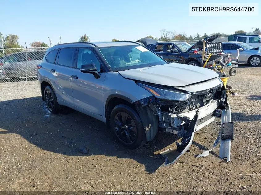 TOYOTA HIGHLANDER 2024, VIN 5TDKBRCH9RS644700