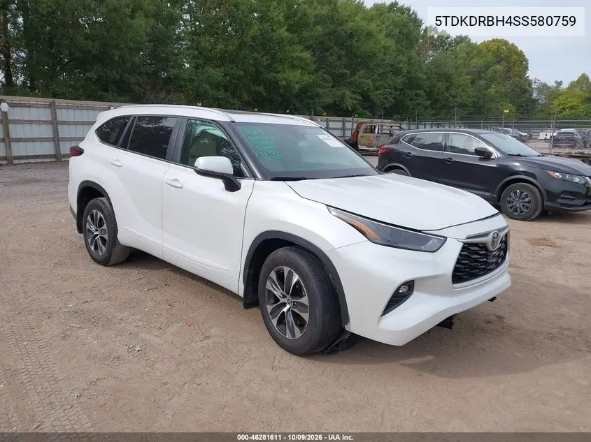 TOYOTA HIGHLANDER 2025, VIN 5TDKDRBH4SS580759