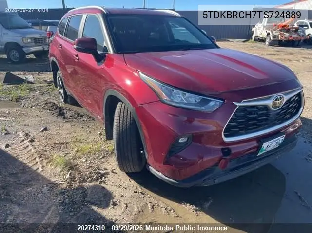 TOYOTA HIGHLANDER 2026, VIN 5TDKBRCH7TS724889