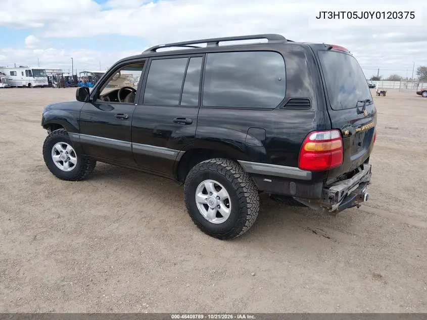 2000 TOYOTA LAND CRUISER VIN JT3HT05J0Y0120375 — фото 3