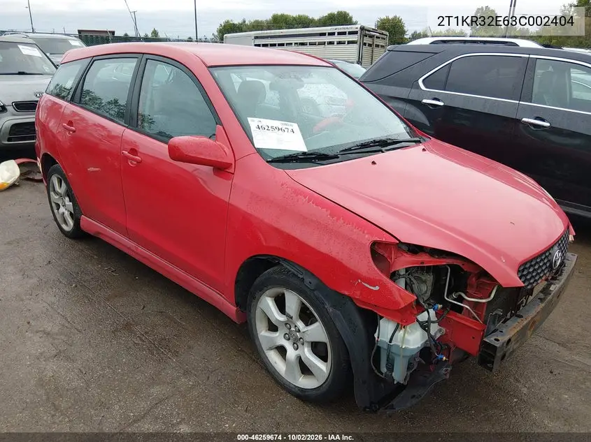 TOYOTA MATRIX 2003, VIN 2T1KR32E63C002404