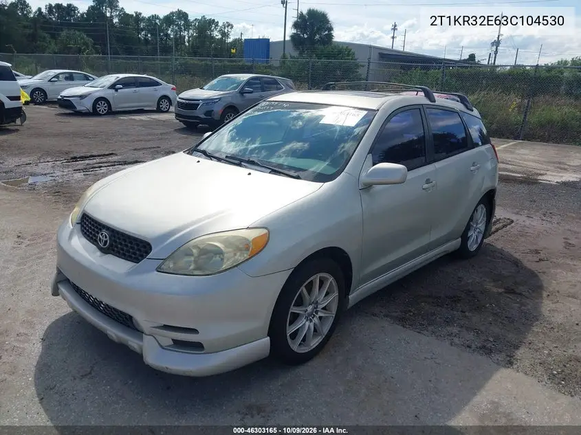2003 TOYOTA MATRIX VIN 2T1KR32E63C104530 — фото 2