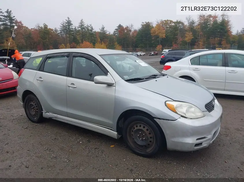 TOYOTA MATRIX 2003, VIN 2T1LR32E73C122202