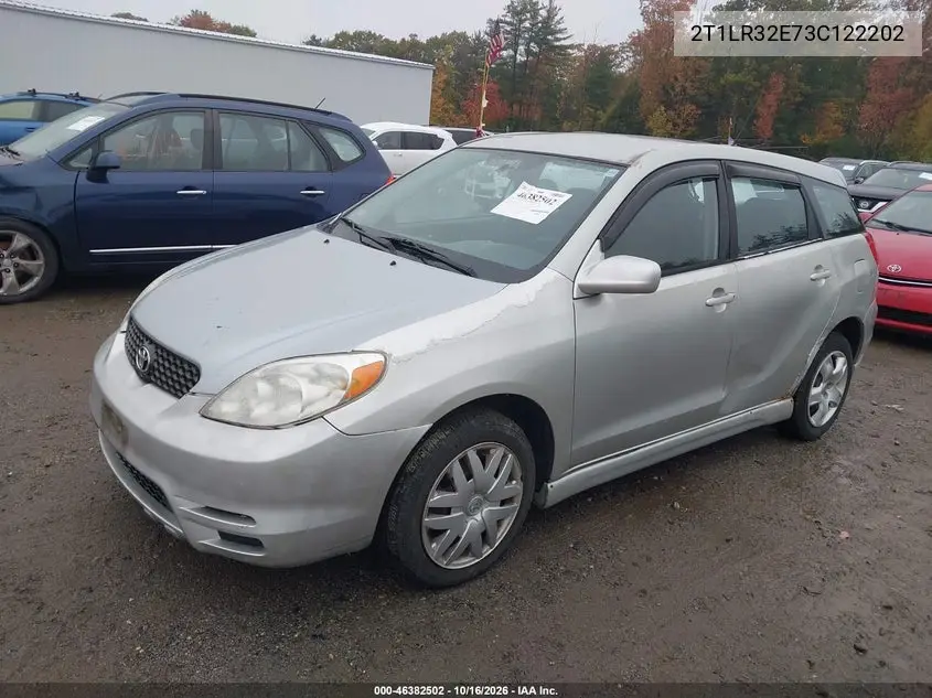 2003 TOYOTA MATRIX VIN 2T1LR32E73C122202 — фото 2