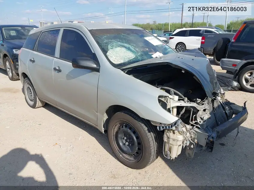TOYOTA MATRIX 2004, VIN 2T1KR32E64C186003