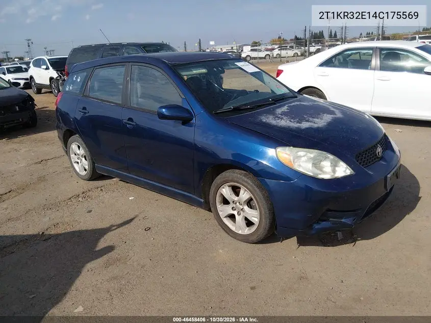 TOYOTA MATRIX 2004, VIN 2T1KR32E14C175569