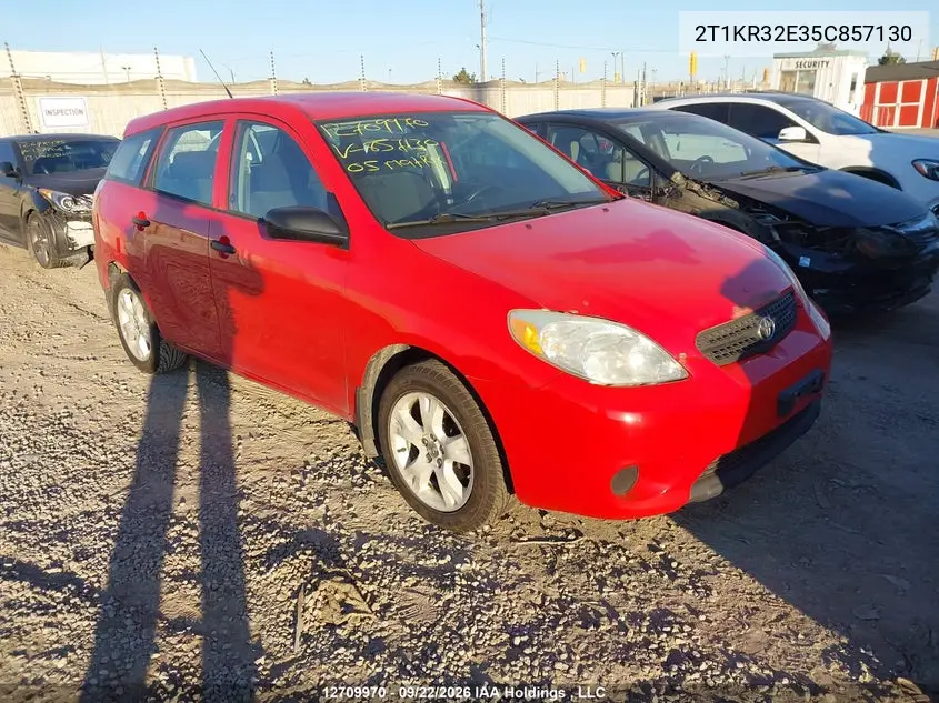 TOYOTA MATRIX 2005, VIN 2T1KR32E35C857130