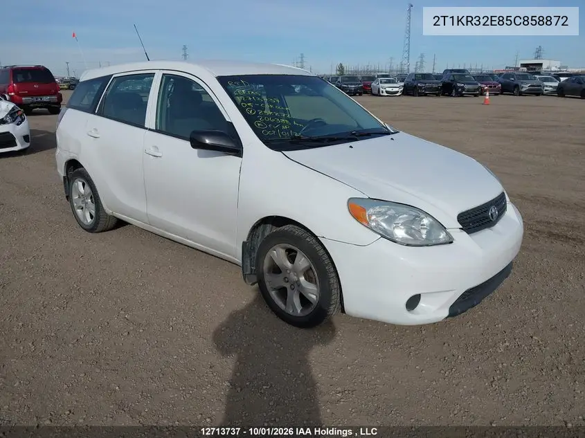 TOYOTA MATRIX 2005, VIN 2T1KR32E85C858872