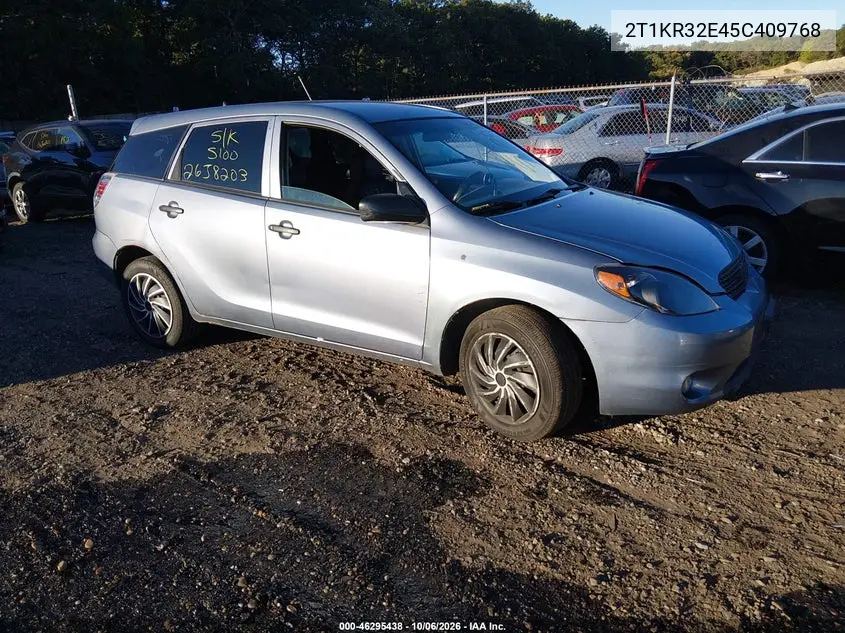 TOYOTA MATRIX 2005, VIN 2T1KR32E45C409768