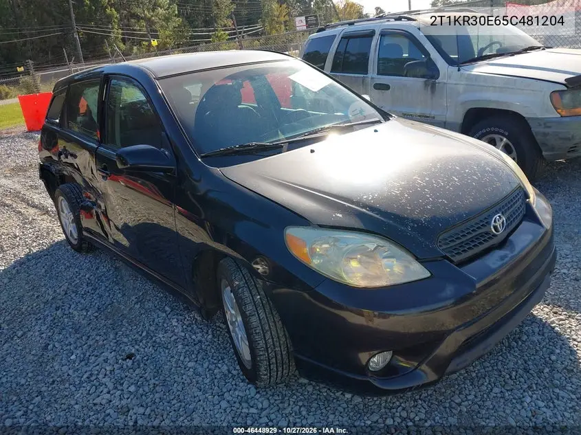 TOYOTA MATRIX 2005, VIN 2T1KR30E65C481204