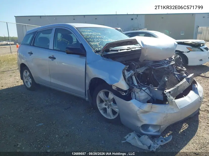 TOYOTA MATRIX 2006, VIN 2T1KR32E06C571799