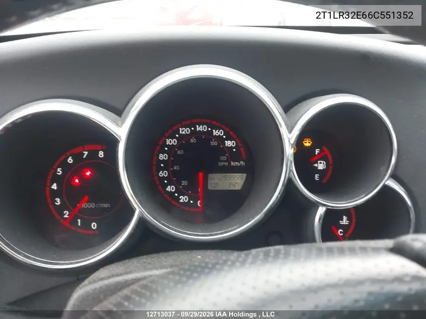 2006 TOYOTA MATRIX VIN 2T1LR32E66C551352 — фото 7