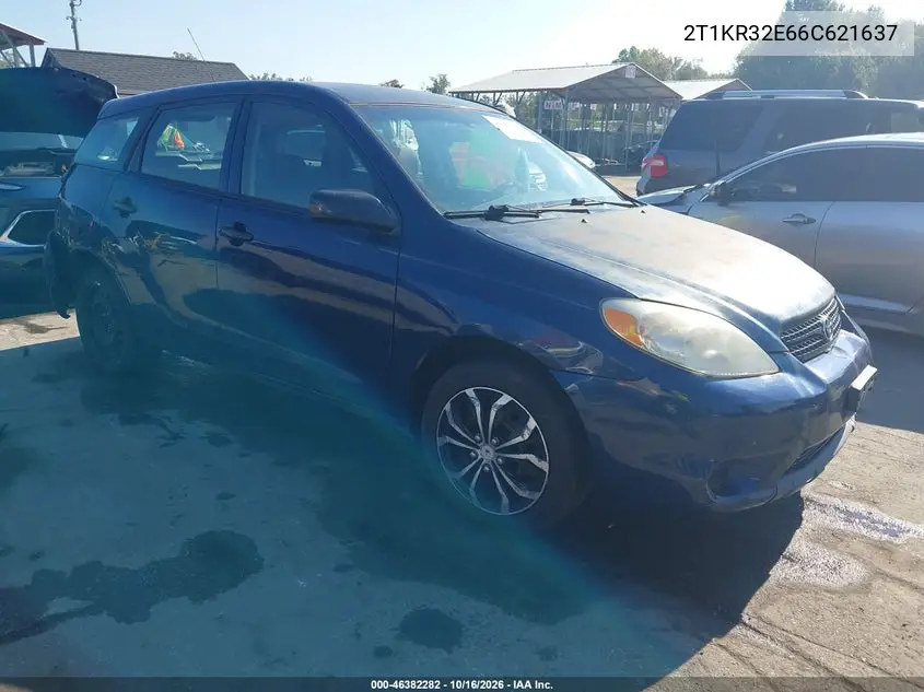 TOYOTA MATRIX 2006, VIN 2T1KR32E66C621637
