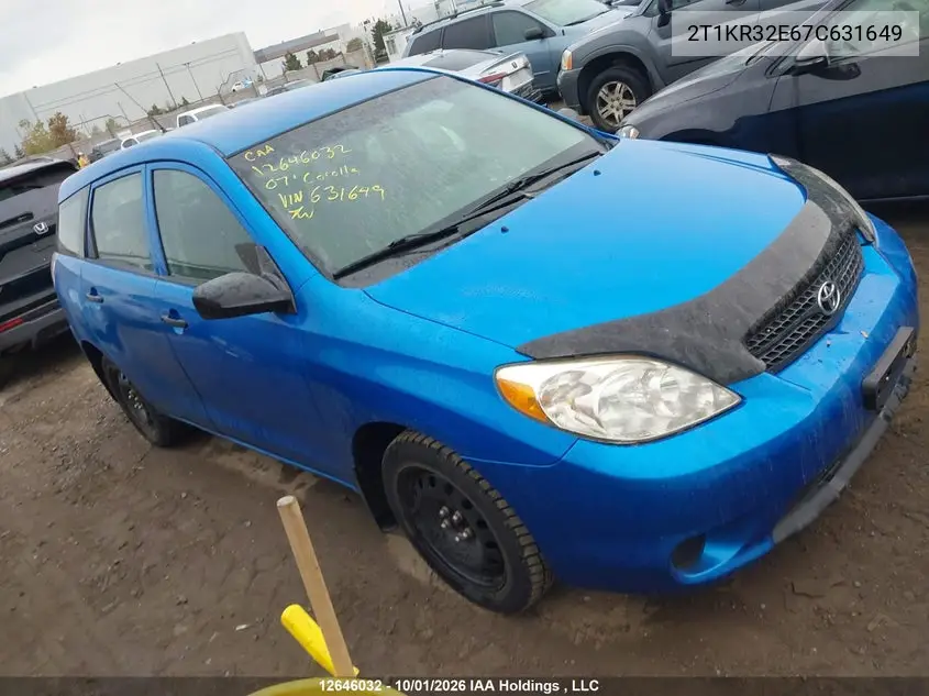 TOYOTA MATRIX 2007, VIN 2T1KR32E67C631649