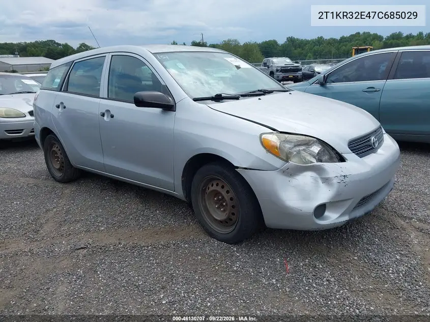 TOYOTA MATRIX 2007, VIN 2T1KR32E47C685029