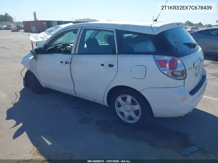 2007 TOYOTA MATRIX VIN 2T1KR32EX7C678439 — фото 3