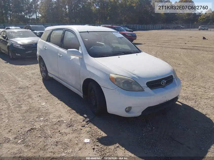 TOYOTA MATRIX 2007, VIN 2T1KR32E07C682760