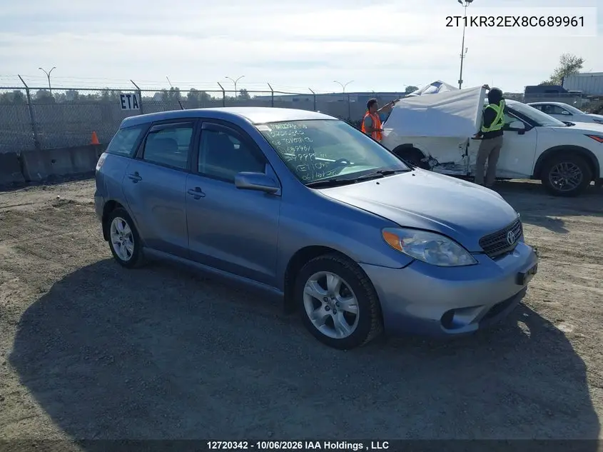 TOYOTA MATRIX 2008, VIN 2T1KR32EX8C689961
