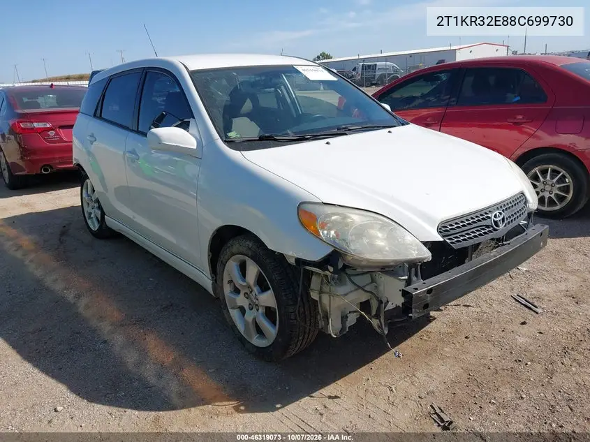 TOYOTA MATRIX 2008, VIN 2T1KR32E88C699730