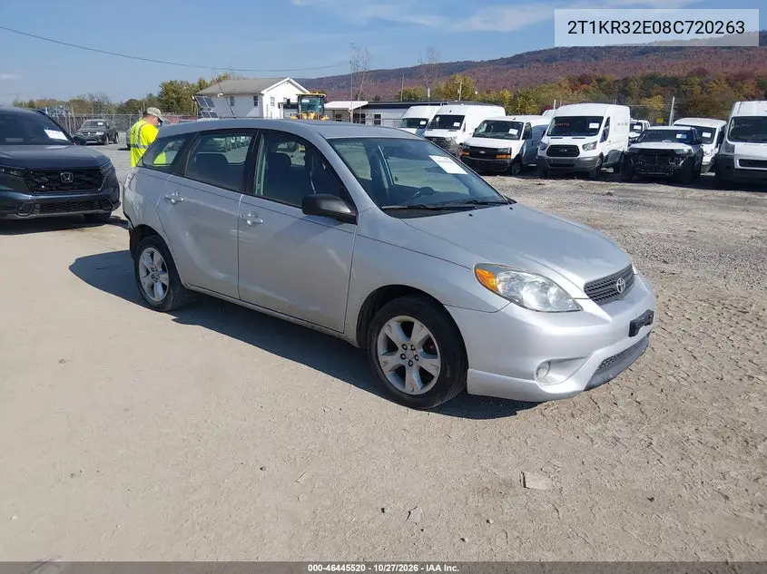 TOYOTA MATRIX 2008, VIN 2T1KR32E08C720263