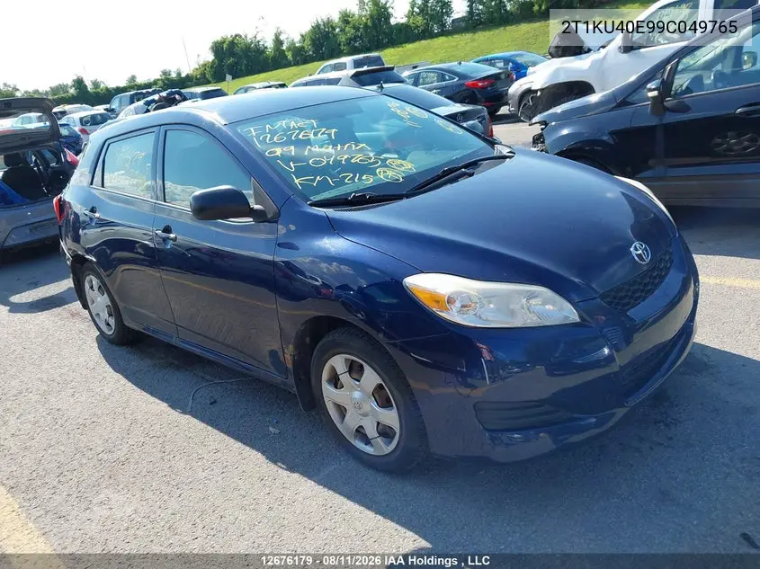 TOYOTA MATRIX 2009, VIN 2T1KU40E99C049765